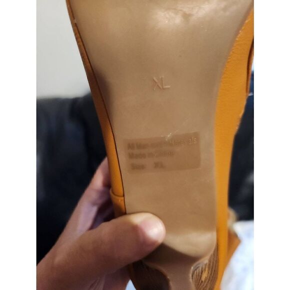 NWOT Rue21 XL 10 Brown open toe ankle bootie with 4" heal - Picture 9 of 9